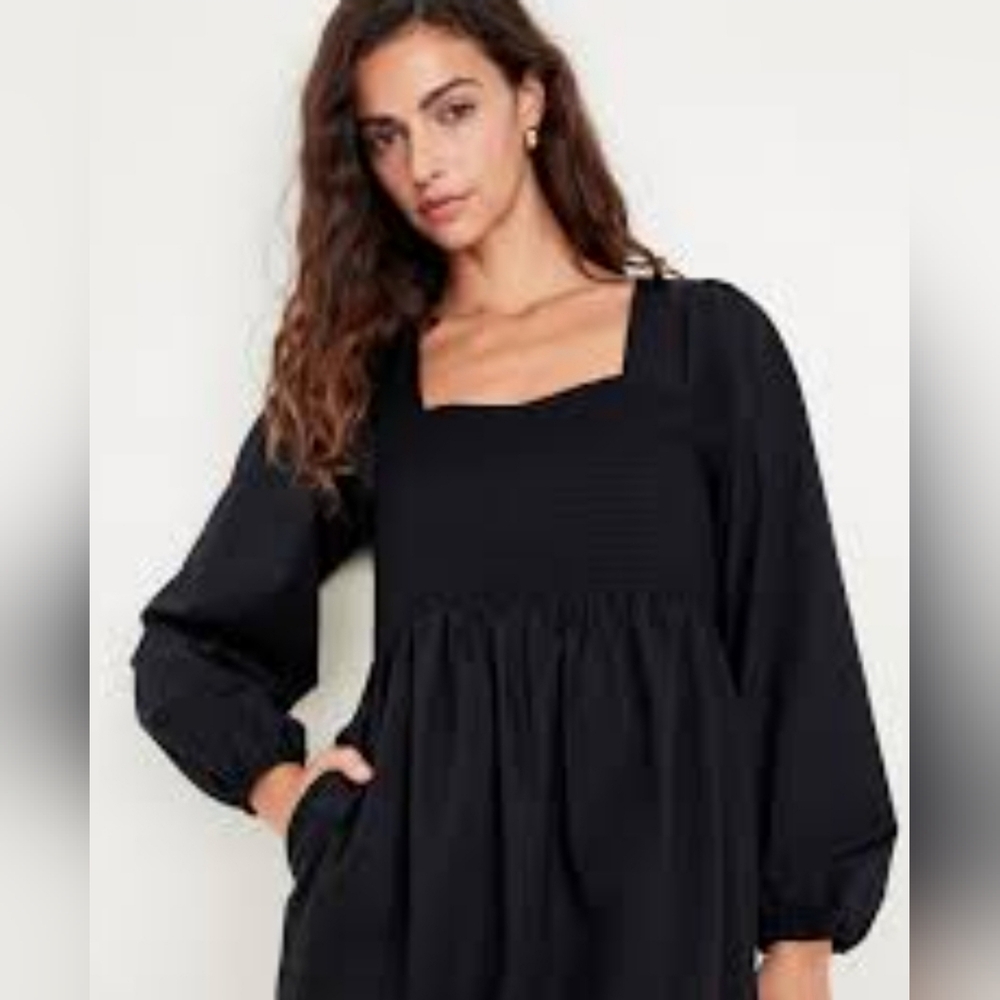 Old Navy Elegant Black Long Sleeve Dress - Picture 6 of 14